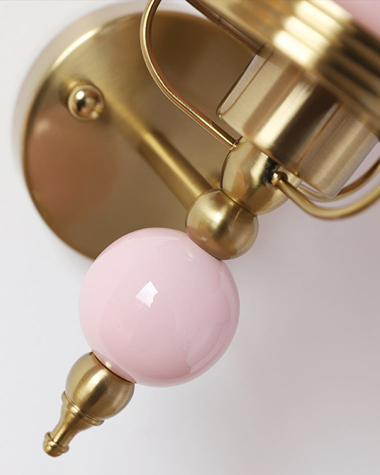 Diff French Pink Glass Wall Sconce-DF6046