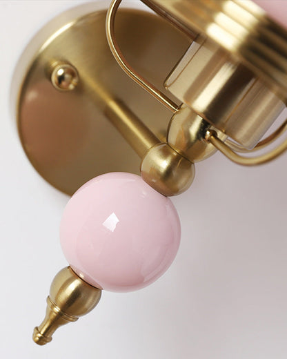 Diff French Pink Glass Wall Sconce-DF6046