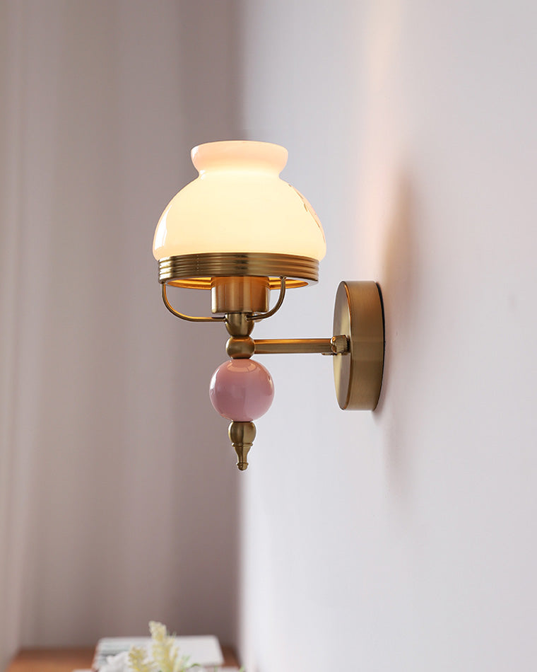 Diff French Pink Glass Wall Sconce-DF6046