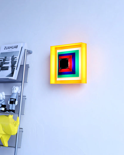 Diff Square Sculptural Wall Sconce-DF6047