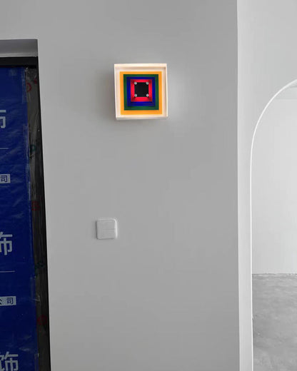 Diff Square Sculptural Wall Sconce-DF6047