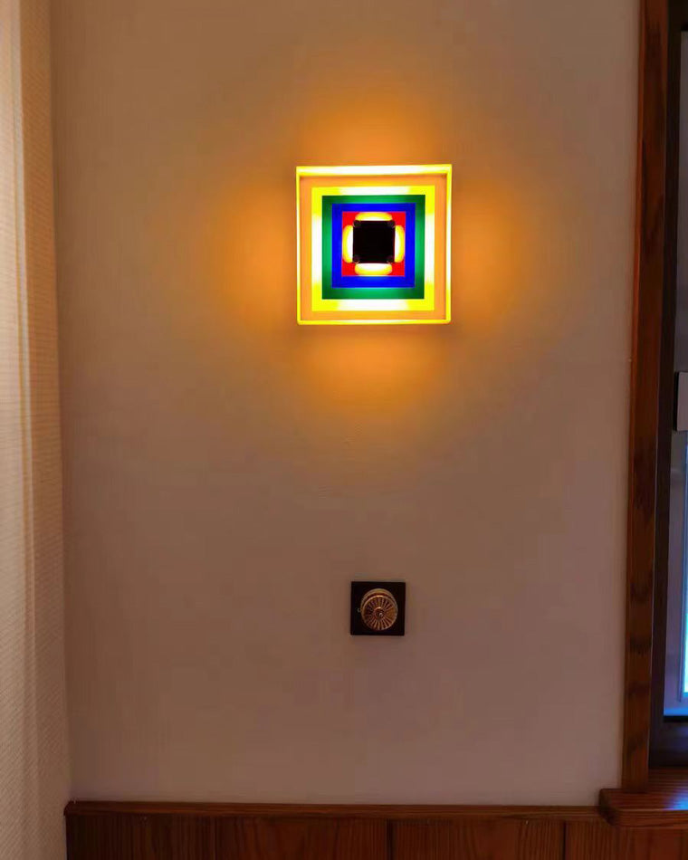 Diff Square Sculptural Wall Sconce-DF6047