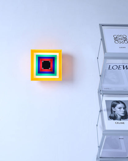 Diff Square Sculptural Wall Sconce-DF6047