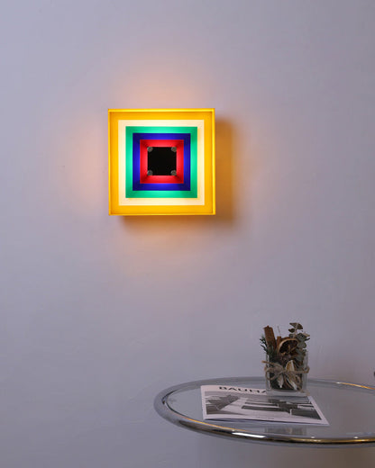 Diff Square Sculptural Wall Sconce-DF6047