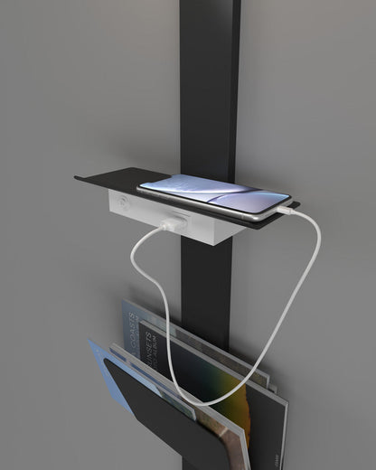 Diff Bar Wall Sconce with Charging Panel and Shelf-DF6056