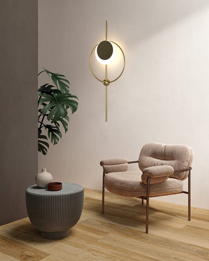 Diff Eclipse Brass Sculptural Wall Sconce-DF6058