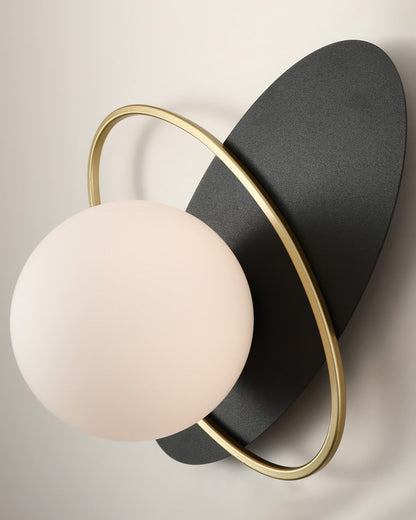 Diff Frosted Glass Oval Accent Wall Sconce-DF6064