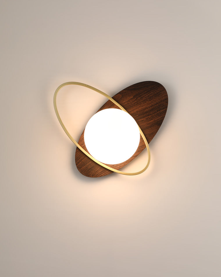 Diff Frosted Glass Oval Accent Wall Sconce-DF6064
