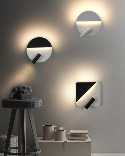 Diff Round/Square Wall Sconce with Spotlight-DF6081