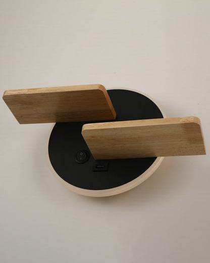Diff Round Accent Wall Sconce with Shelf, Switch and USB-DF6084