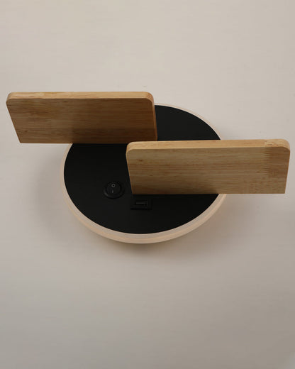 Diff Round Accent Wall Sconce with Shelf, Switch and USB-DF6084