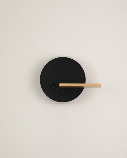 Diff Round Accent Wall Sconce with Shelf, Switch and USB-DF6084
