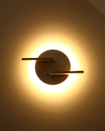 Diff Round Accent Wall Sconce with Shelf, Switch and USB-DF6084
