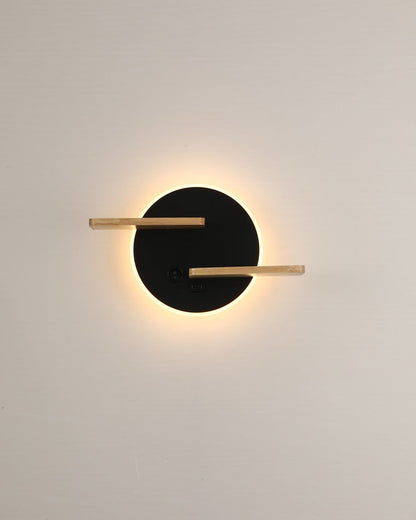 Diff Round Accent Wall Sconce with Shelf, Switch and USB-DF6084