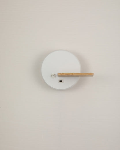 Diff Round Accent Wall Sconce with Shelf, Switch and USB-DF6084