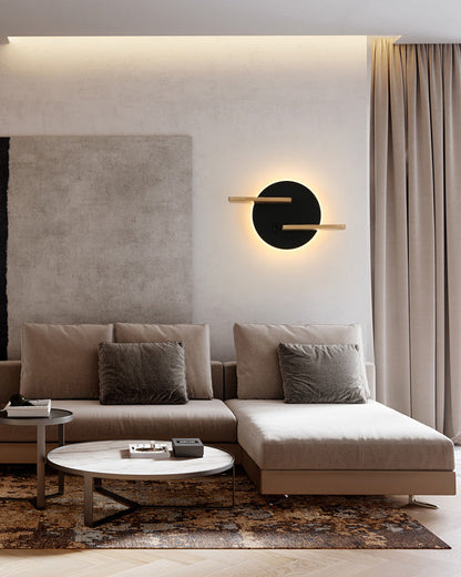 Diff Round Accent Wall Sconce with Shelf, Switch and USB-DF6084