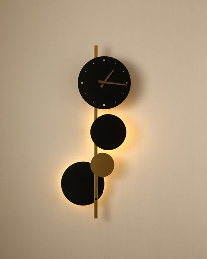 Diff  Sculptural Wall Clock with Led Light-DF6087