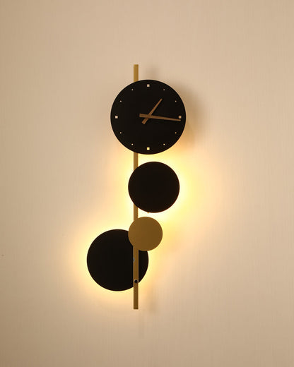 Diff  Sculptural Wall Clock with Led Light-DF6087