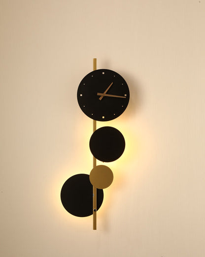 Diff  Sculptural Wall Clock with Led Light-DF6087