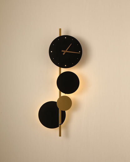 Diff  Sculptural Wall Clock with Led Light-DF6087