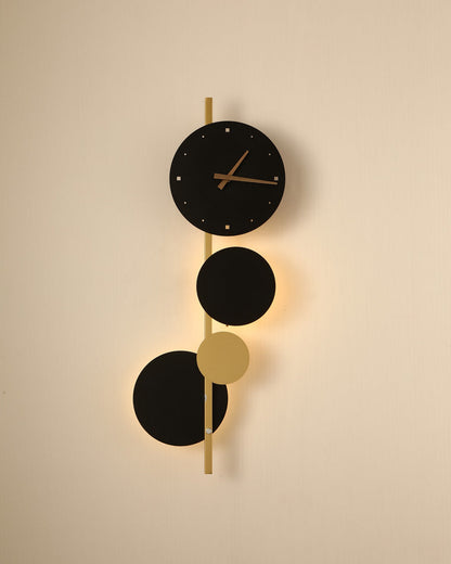 Diff  Sculptural Wall Clock with Led Light-DF6087