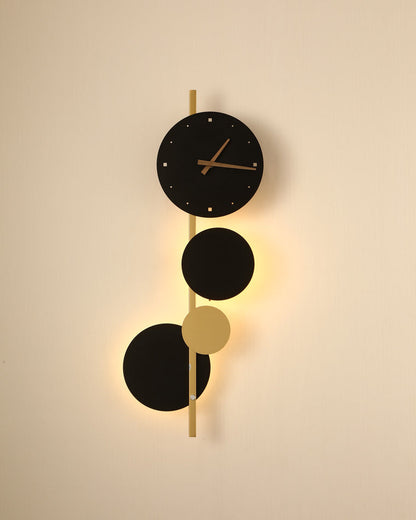 Diff  Sculptural Wall Clock with Led Light-DF6087