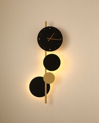 Diff  Sculptural Wall Clock with Led Light-DF6087