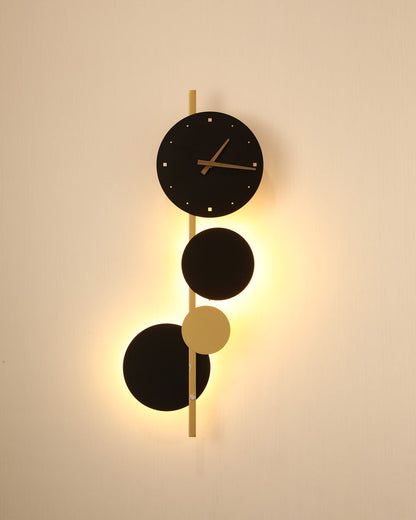 Diff  Sculptural Wall Clock with Led Light-DF6087