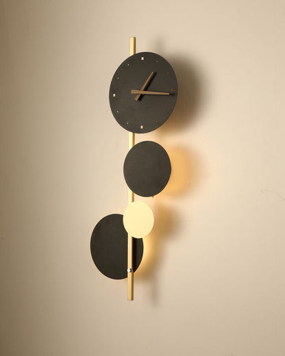 Diff  Sculptural Wall Clock with Led Light-DF6087