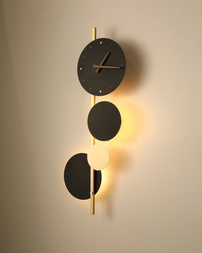 Diff  Sculptural Wall Clock with Led Light-DF6087