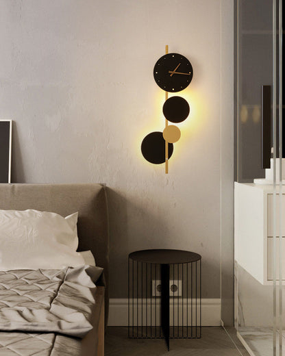 Diff  Sculptural Wall Clock with Led Light-DF6087