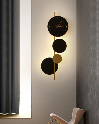 Diff  Sculptural Wall Clock with Led Light-DF6087