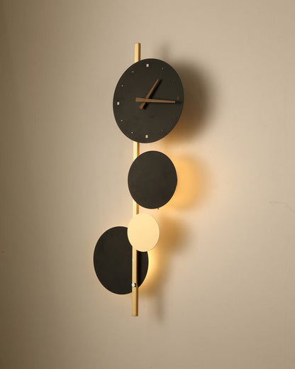 Diff  Sculptural Wall Clock with Led Light-DF6087