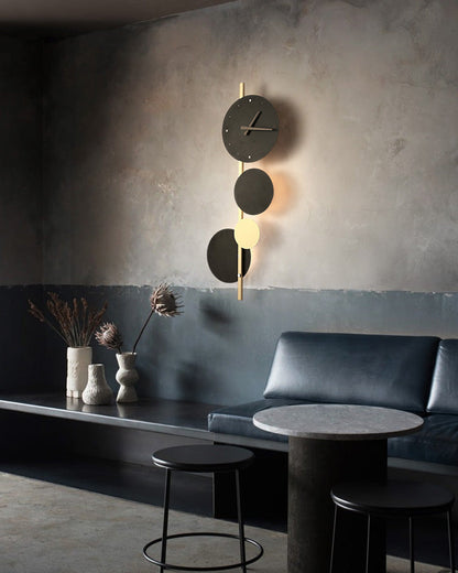 Diff  Sculptural Wall Clock with Led Light-DF6087