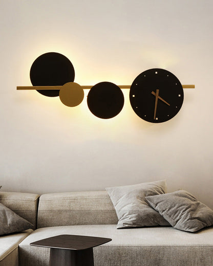 Diff  Sculptural Wall Clock with Led Light-DF6087