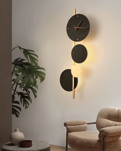 Diff  Sculptural Wall Clock with Led Light-DF6087