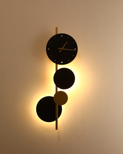 Diff  Sculptural Wall Clock with Led Light-DF6087