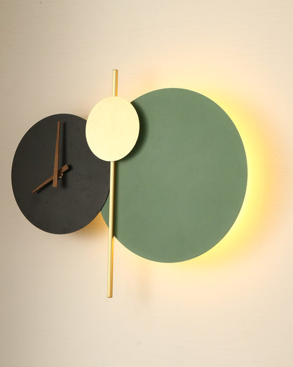 Diff Sculptural Wall Clock with Led Light-DF6089