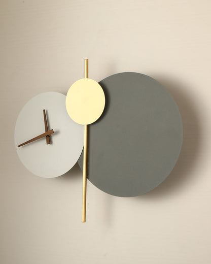 Diff Sculptural Wall Clock with Led Light-DF6089