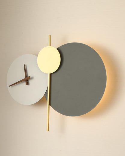 Diff Sculptural Wall Clock with Led Light-DF6089