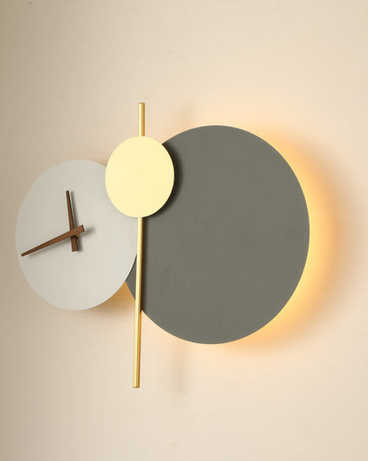 Diff Sculptural Wall Clock with Led Light-DF6089