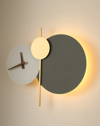 Diff Sculptural Wall Clock with Led Light-DF6089