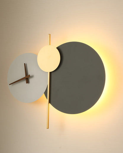 Diff Sculptural Wall Clock with Led Light-DF6089