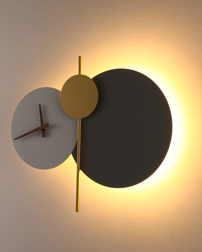 Diff Sculptural Wall Clock with Led Light-DF6089