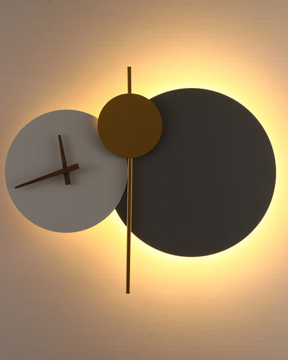 Diff Sculptural Wall Clock with Led Light-DF6089