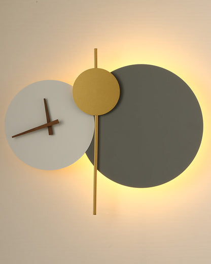 Diff Sculptural Wall Clock with Led Light-DF6089
