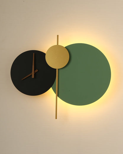 Diff Sculptural Wall Clock with Led Light-DF6089