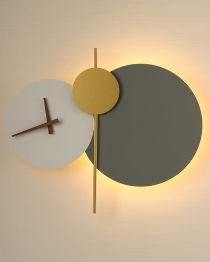 Diff Sculptural Wall Clock with Led Light-DF6089