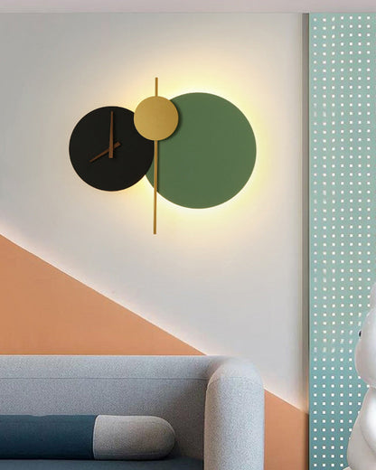 Diff Sculptural Wall Clock with Led Light-DF6089