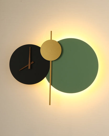 Diff Sculptural Wall Clock with Led Light-DF6089